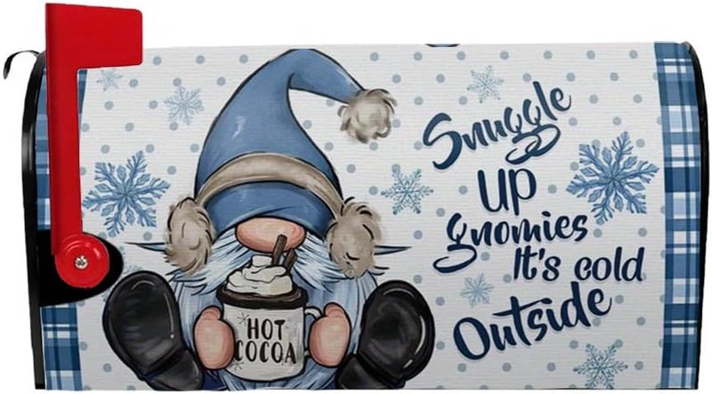 VBXNT Store Cartoon Santa Claus themed mailbox cover, magnetic waterproof mailbox packaging 18x21 inches standard size, snow oxford cloth mailbox decoration for Christmas, Thanksgiving, winter outdoor garden - Image 1